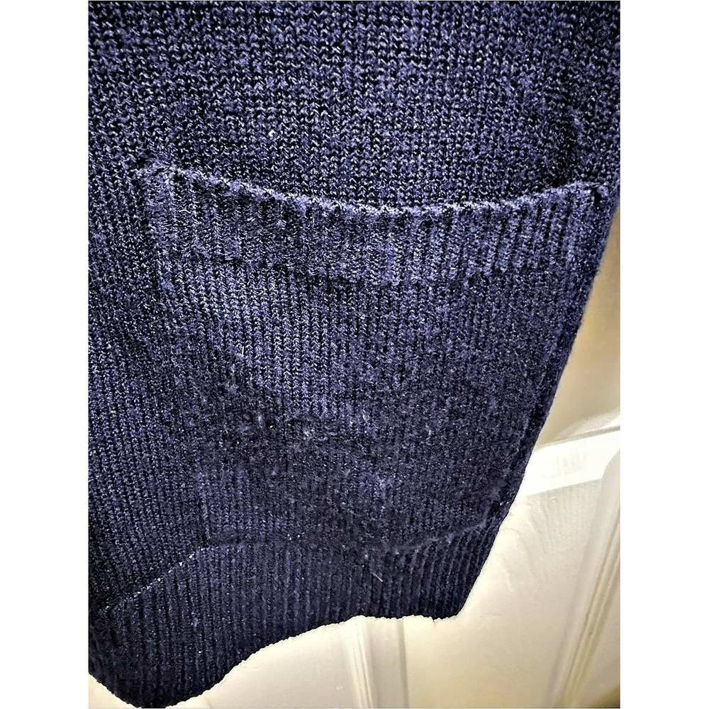 AMART Blue Knit Cardigan Shawl Collar Button Front Pockets XL - Picture 5 of 7